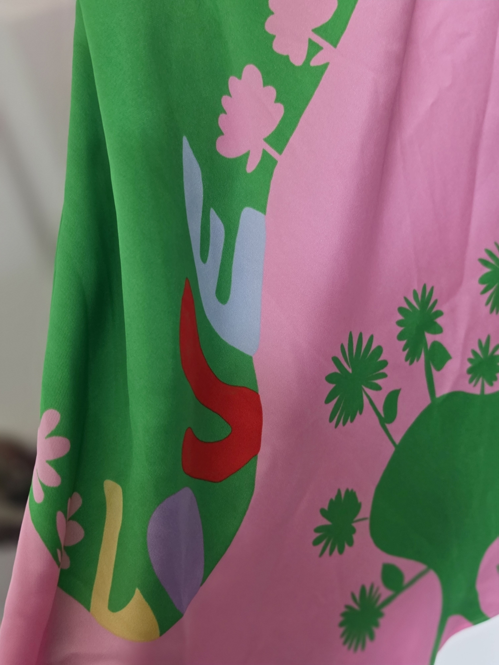 Zara Pink and Green Floral Slip Dress - Picture 3 of 5